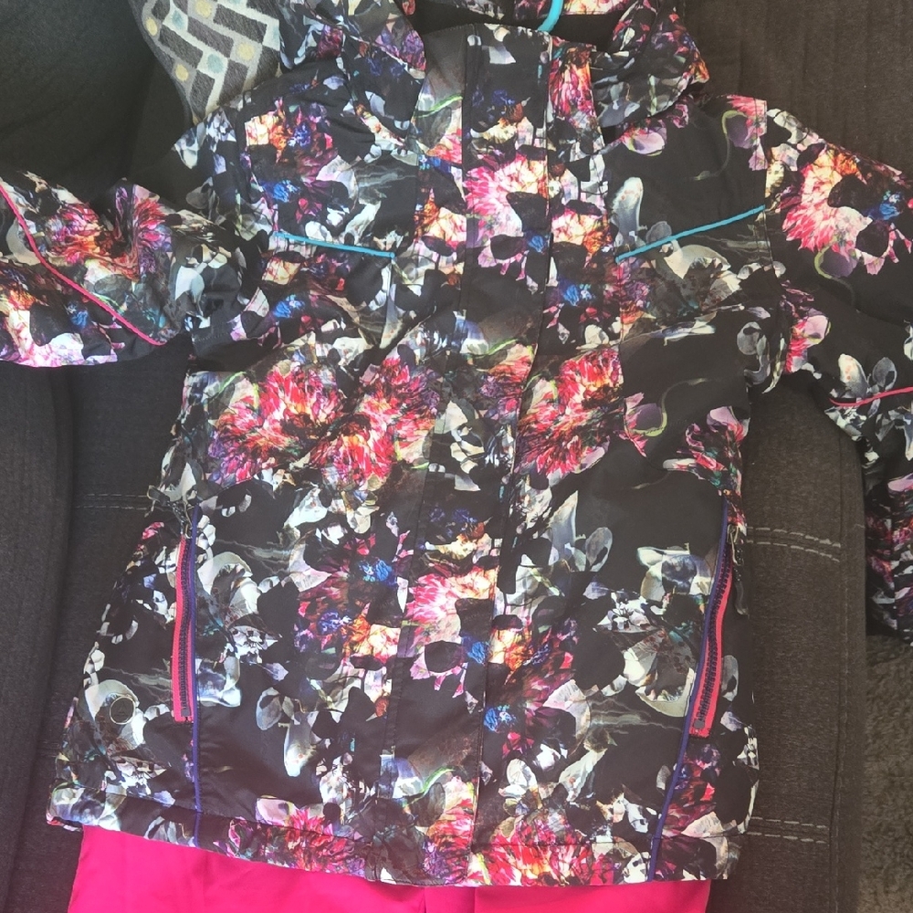 Noize Floral Burst Snow Suit Two-Piece With Slightly Damaged Front Zipper